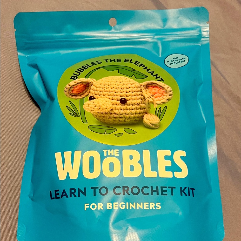 NIB Woobles elephant crochet kit